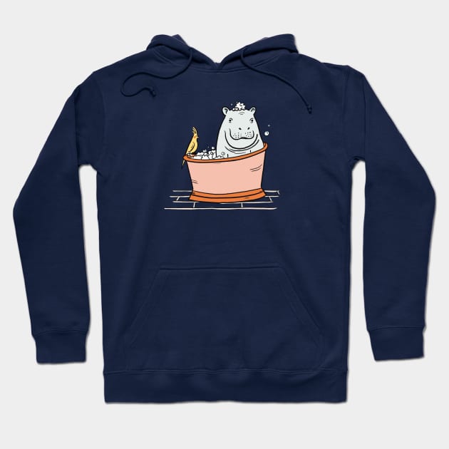 Hippo Bathtime Hoodie by Das Brooklyn